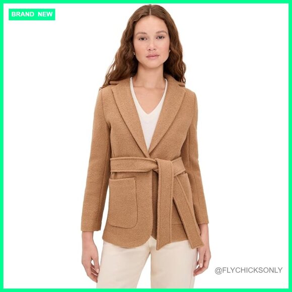 Boiled Wool Blazer with Back Vent and Patch Pockets